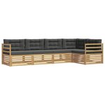 vidaXL Ensemble de canapés d'extérieur 5 pc Blanc et anthracite