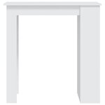 vidaXL Table de bar rangement Blanc 102x50x103 5 cm Bois d'ingénierie