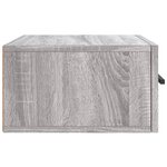 vidaXL Table de chevet murale sonoma gris 35x35x20 cm