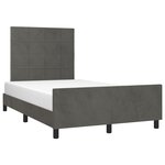 vidaXL Cadre de lit sans matelas gris foncé 120x190 cm velours