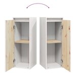 vidaXL Armoire murale Blanc 30x30x80 cm Bois de pin massif