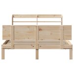 vidaXL Cadre de lit avec tête de lit 160x200 cm bois de pin massif