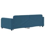 vidaXL Lit de jour avec lit gigogne bleu 90x200 cm velours
