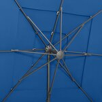 vidaXL Parasol de jardin à 4 niveaux avec mât en aluminium bleu azuré