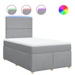 vidaXL Sommier à lattes de lit avec matelas Gris clair 120x200cm Tissu