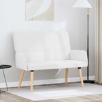 vidaXL Sofa 2 places Blanc 115 x 61 x 87 cm Tissu