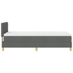 vidaXL Lit Box Spring avec Matelas & LED Gris foncé 100x200 cm Tissu