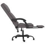 Fauteuil de massage inclinable de bureau informatique étude similicuir gris 02_0025406
