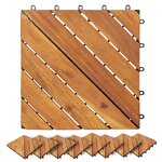 vidaXL Carreau de terrasse 10 Pièces Marron 30 x 30 cm Bois d'acacia