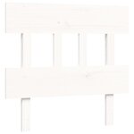 vidaXL Cadre de lit et tête de lit blanc 100x200 cm bois massif