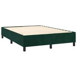 vidaXL Sommier à lattes de lit et matelas Vert foncé 140x200cm Velours