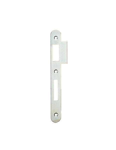 Gâche pour serrure à encastrée zinguée à bouts ronds  avec traine 2cm  hauteur 170mm -  THIRARD
