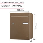 Boite à colis atout 1 porte taupe 7006 b