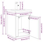 vidaXL Meuble de salle de bain avec robinet Chêne Sonoma