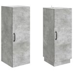 vidaXL Ensemble de Meubles 2 Pièces Gris béton Bois d'ingénierie