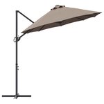 vidaXL Parasol cantilever de jardin Taupe 372 x 198 x 253 cm