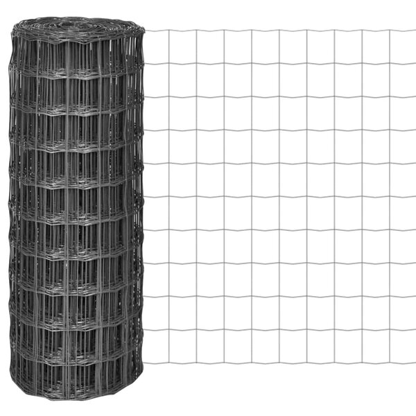 vidaXL Clôture euro Acier 25 x 1 m Gris