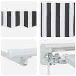 vidaXL Auvent Rétractable Anthracite et blanc 250x200 cm tissu