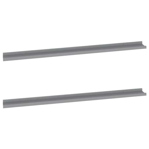 vidaXL Étagères murales 2 Pièces Gris 115x9x3 cm