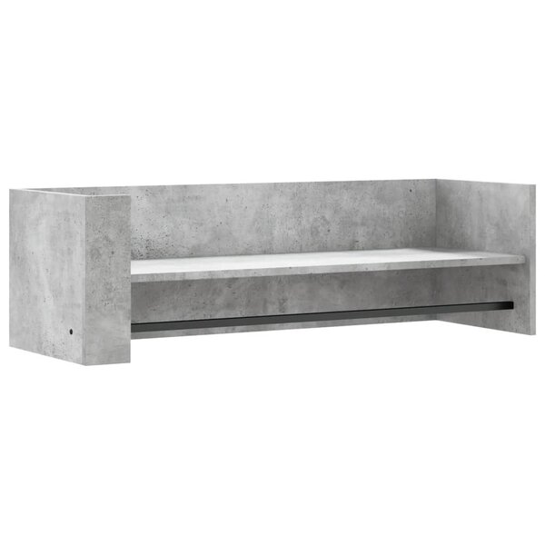 vidaXL Étagère murale gris béton 100x35x30 5 cm bois d'ingénierie