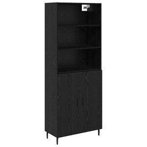 vidaXL Haut Armoire Chêne noir 69 5 x 34 x 180 cm