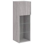 vidaXL Meubles TV avec lumières LED 2 Pièces sonoma gris 30 5x30x90 cm