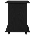vidaXL Cabinet roulant Chêne noir 60 x 45 x 55 cm Bois d'ingénierie