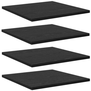 vidaXL Étagère à livres 4 Pièces Noir 40 x 40 x 1.5 cm Bois d'ingénierie