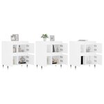 vidaXL Buffets 3 Pièces Blanc Bois d'ingénierie