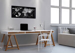 Artverum tableau magnétique design, surface en verre trempé ultra-brillant - 91 x 46 cm - Aspect Carte mondiale