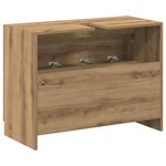 vidaXL Meuble Sous Évier avec tiroir Chêne artisanal 78 x 37 x 59 cm