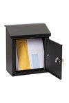 Boîte aux lettres en acier porte  mur et portail. V4094  Fente de 23 x 4 cm  Noir