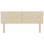 vidaXL Tête de lit avec tête de lit Crème 160 cm Cuir synthétique