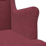 vidaXL fauteuil Bordeaux tissu