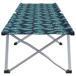 vidaXL Lits de camping pliants 2 Pièces avec sac de transport Motif de feuilles Tissu Oxford 600D