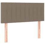 vidaXL Sommier à lattes de lit avec matelas Taupe 90x200 cm Tissu
