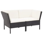 Salon de jardin meuble d'extérieur ensemble de mobilier 6 pièces avec coussins résine tressée noir 02_0016924
