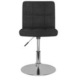 vidaXL Chaises pivotantes à manger lot de 6 Noir Tissu