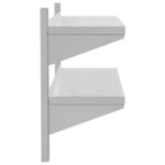 vidaXL Étagère murale à 2 niveaux 100x30x60cm argenté acier inoxydable
