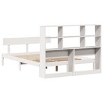 vidaXL Lit bibliothèque sans matelas blanc 140x190 cm bois pin massif
