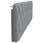 vidaXL Coussin de tête de lit gris clair 180 cm tissu