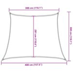 vidaXL Voile d'ombrage 160 g/m² trapèze gris clair 3/4x3 m PEHD
