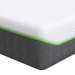 vidaXL Matelas Blanc  Gris 90 x 200 cm Mousse