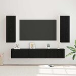vidaXL Ensemble meuble TV 5 Pièces Chêne noir Moyen 30 5 x 30 x 90 cm
