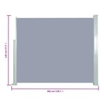 vidaXL Auvent latéral rétractable 120 x 300 cm Gris