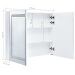 vidaXL Armoire de salle de bain à miroir LED 80x12 2x68 cm