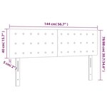 vidaXL Tête de lit à LED Rose 144x5x78/88 cm Velours