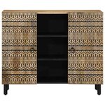 vidaXL Buffet 90x33 5x75 cm bois de manguier brut massif