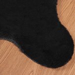 vidaXL Tapis en Fourrure Synthétique de Lapin Olite Noir 60 x 90 cm