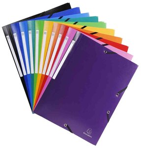 Chemise à élastiques Opaque  PP  A4  assorti EXACOMPTA